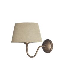 Rustikale Rustikale Wandlampe Mit Stoffschirm