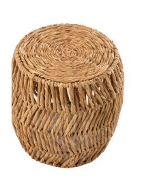 Stool Maurice Round Water Hyacinth Natural