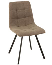 Chair Babette Textile/metal Beige - Per 2