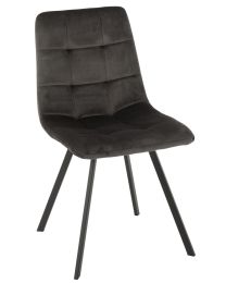 Stuhl Morgan Textil/metall Dunkel Grau