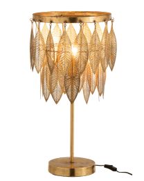 Tischlampe Blätter Metall Gold