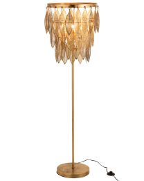Stehlampe Blätter Metall Gold