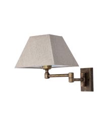 Wandleuchte Mit Schwenkbarem Arm Und Stoffschirm