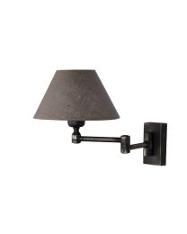 Wandleuchte Mit Schwenkbarem Arm Und Stoffschirm