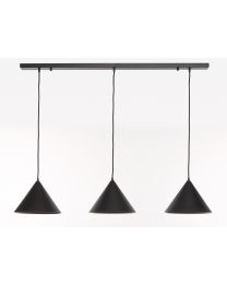 Hängeleuchte 3 Lichtpunkte Schwarzes Finish