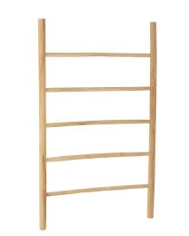 Ladder 5 Steps Teak Wood Natural