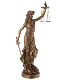 Frau Justitia Resin Kupfer Large