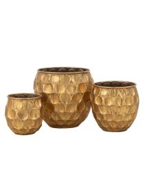Set Von 3 Töpfen Dalton Metall Gold