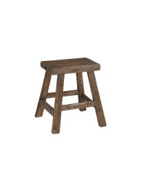Hocker Rechteck Holz Braun