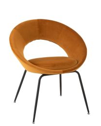 Stuhl Rund Metall/textil Ocker