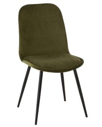 Stuhl Claire Metall/textil Grün