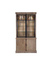 Vitrine Mit 2 Türen Aus Glas Und Metall Sowie Led-beleuchtung.