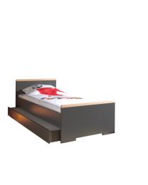 London Lot With Bed And Drawer In White