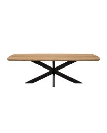 Wooden Teak Table 220cm With Metal Base