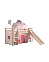 Spielbett Pino Inkl. Rutsche Mit Textilset Vorhang Und Tunnel "spring"