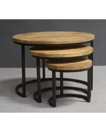 Coffee Table ( Set Of 3 ) Mango Wood