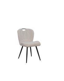 Dining Chair With Handle In Luxury Upholstery “off White” - Per 2