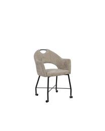 Esszimmerstuhl Mit Rollen, Farbe Taupe - Pro 2