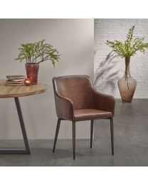 Armchair With Bronze Metal Legs - Per 2