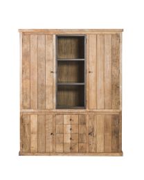 3-door Display Cabinet In Recycled Teak