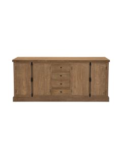 Sideboard Aus Teakholz Mit 4 Türen Und 4 Schubladen.