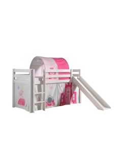 Spielbett Pino Inkl. Rutsche Mit Textilset Vorhang Und Tunnel "princes"