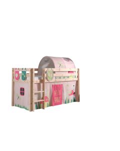 Spielbett Pino Mit Textilset Vorhang, Tunnel Und 3 Taschen "spring"