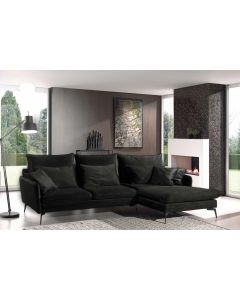Corner Sofa With Elegant Anthracite Velvet Look